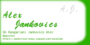 alex jankovics business card